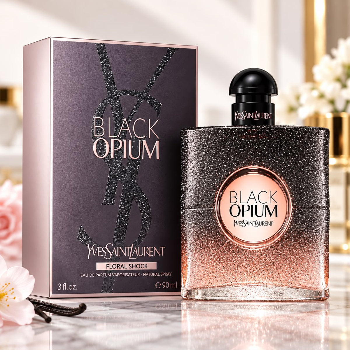 Yves Saint Laurent Black Opium Floral Shock For Women - Eau de Perfum 90ml