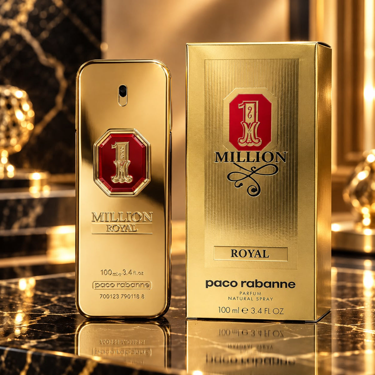 Pago Royal Million Gold Gold for Men Perfume 100ml Paco Rabanne Million Royal Strong wood scent